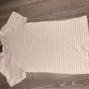 Brandy Melville White Striped Tee